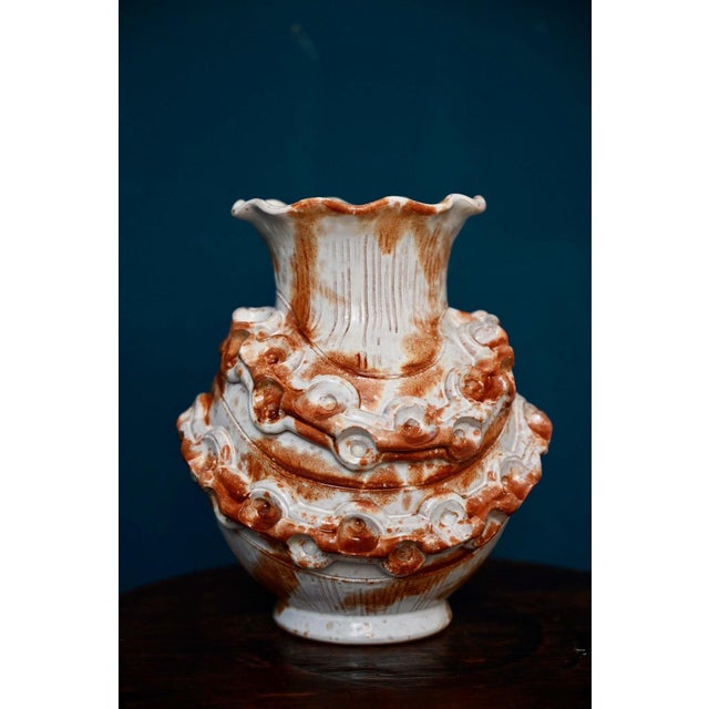 Ceramic Brutalist Studio Vase in Glazed Ceramic, Italy, 1960s For Sale - Image 7 of 12