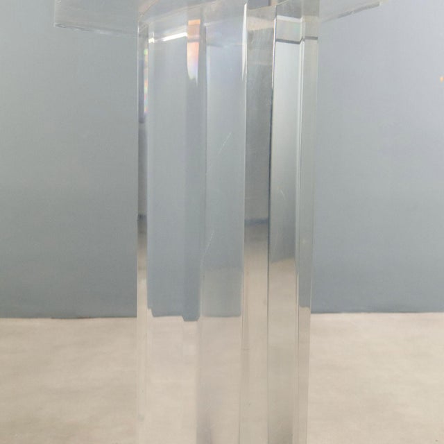 Vintage Acrylic Glass Columns, 1980s, Set of 2 For Sale - Image 5 of 12
