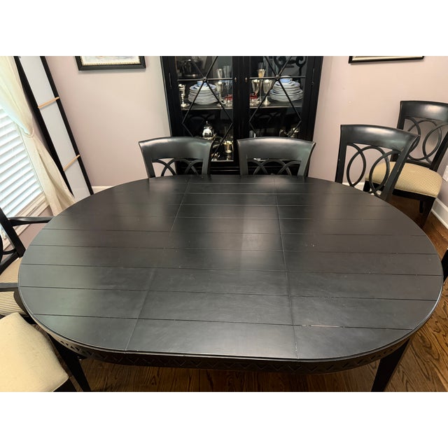 Black Century Furniture Black Table and 9 Chairs For Sale - Image 8 of 18