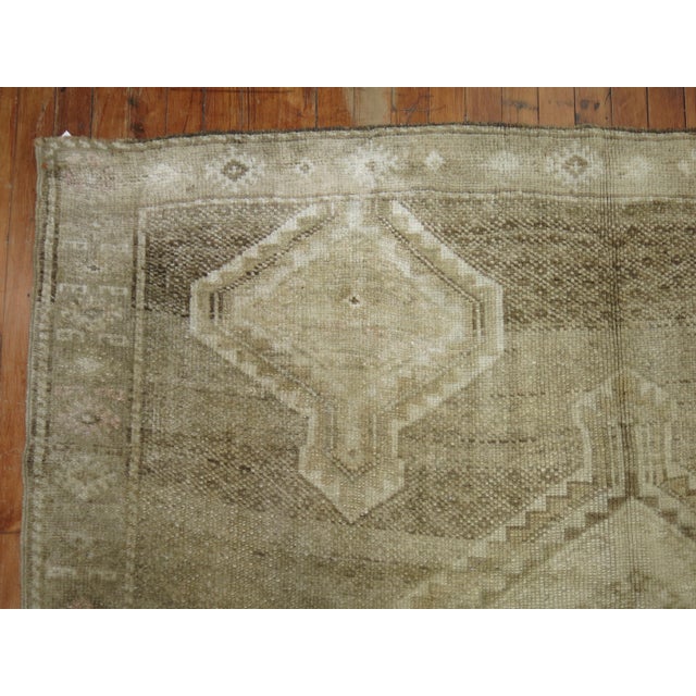 Mid 20th Century Vintage Beige Brown Turkish Gallery Runner - 5'8" x 11'7" For Sale - Image 5 of 6