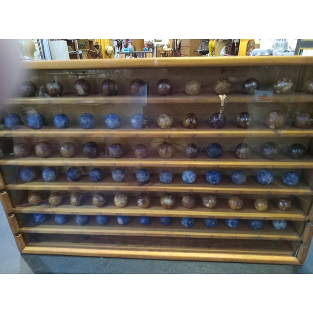 72 Civil War Era Bennington Clay Marble Collection in Case For Sale In Phoenix - Image 6 of 6