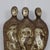 Brutalist Ceramic Wall Relief with Three Figures by AR, 1970s For Sale - Image 4 of 8