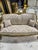 Baroque Sofa in Beige and Ivory With Hand-Applied Gold Leaf For Sale - Image 9 of 13