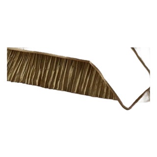 Dian Austin Couture King Bed Skirt in Crushed Gold Dupioni Silk, 18” Drop For Sale