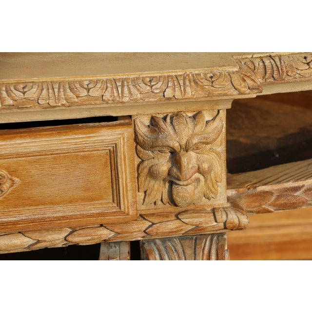 19th Century French Renaissance Revival Carved Oak Large Hunt Buffet For Sale - Image 13 of 18