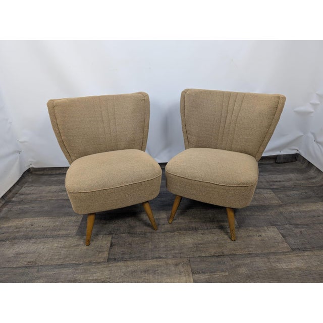 Vintage Club Armchair in Beige Fabric, 1960s For Sale - Image 12 of 15