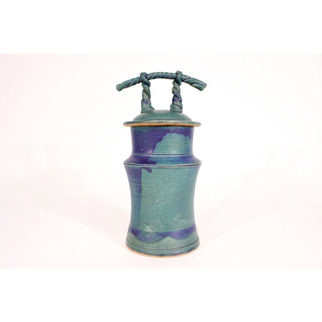 1970s 1970's Signed Mark Chamberlain Lidded Vessel For Sale - Image 5 of 10