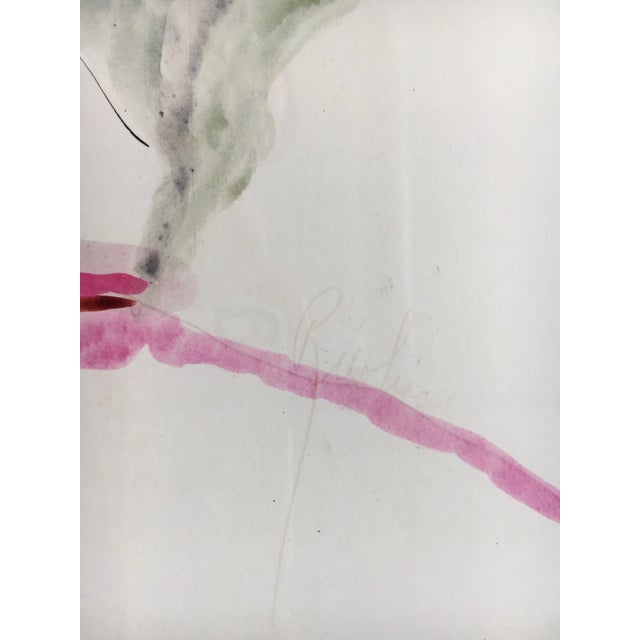 1970s Vintage Illustrated Female Painting For Sale - Image 5 of 7