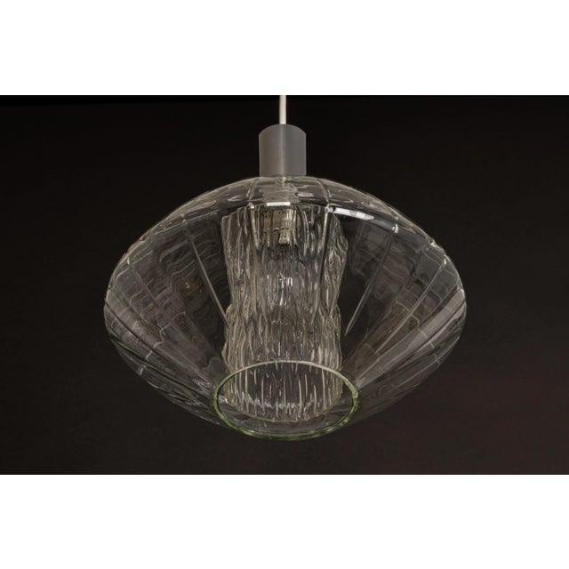 Large German Glass Pendant Light in Tulipan Form by Cosack, 1970s For Sale - Image 9 of 11