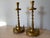 1930s 1930s Machine Age Modernist Hand Made Lathe Turned Brass Candlesticks - a Pair For Sale - Image 5 of 10