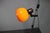 Hungarian Space Age Adjustable Double Floor Lamp in Orange and Brown Chrom, 1970s For Sale - Image 11 of 13