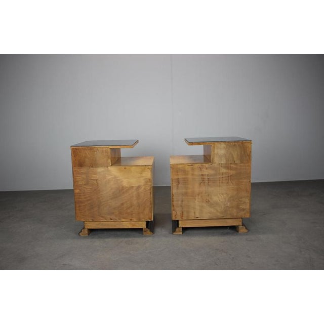 Black Mid-Century Modern Bedside Tables by Jindřich Halabala, Czechoslovakia, 1950s, Set of 2 For Sale - Image 8 of 18