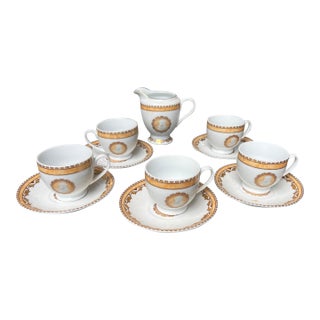 Vintage Bavarian Design Tea Set - Set of 11 For Sale