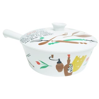 Porcelain Fondue Pot with Recipe by Schönwald For Sale