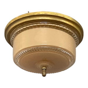 1920s or 30s or 40s Flush Mount Fixture Art Deco for a Small Room, Closet, Etc. Super Condition!