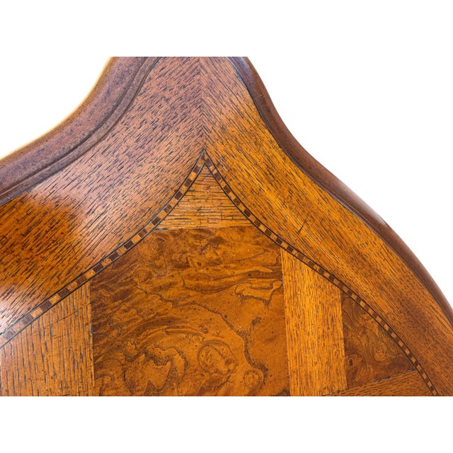 1990s 1990s Thomasville Fine Burl End Side Table Parque Top Jacobean Style British Gentry For Sale - Image 5 of 14