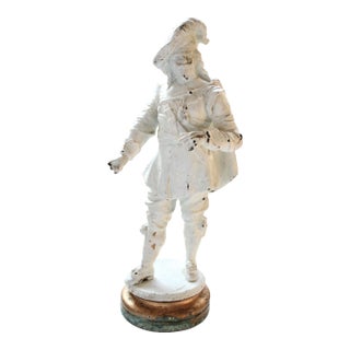 Late 19thC. English Renaissance Regency Gentleman/Cast Iron, Gilded Gold For Sale