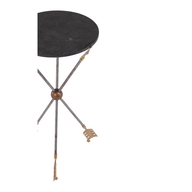 Mid-Century Modern 1950s Brass Arrow Side Table For Sale - Image 3 of 3