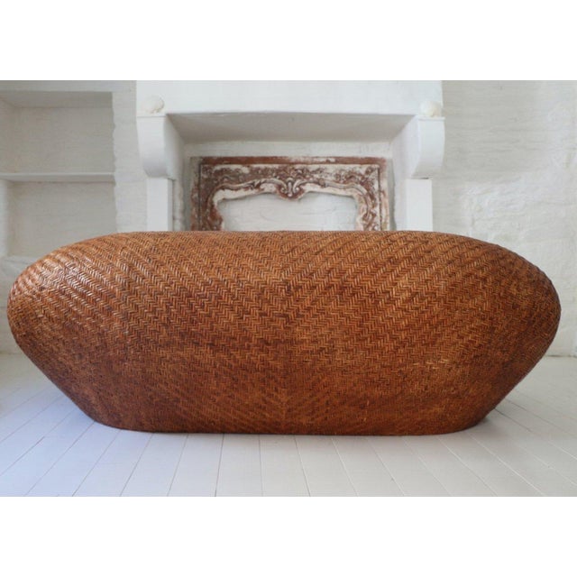 Vintage Woven Wicker Sofa, 1970s For Sale - Image 11 of 13