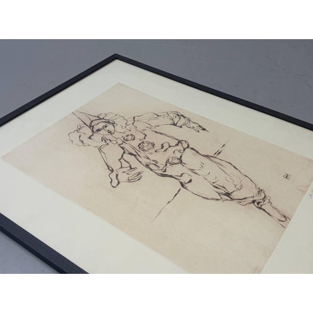 Black A. Hürlimann, Clown / Harlequin, 1970s, Wood & Paper For Sale - Image 8 of 15