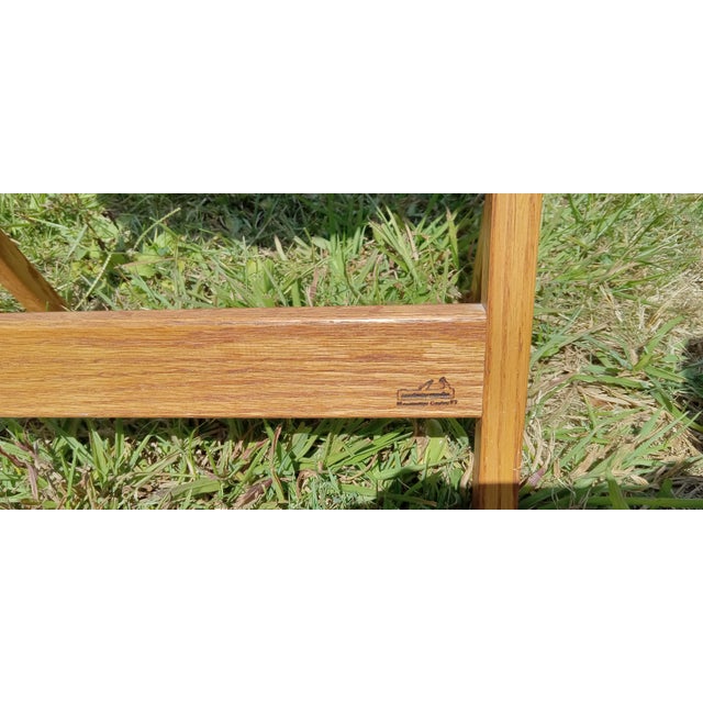 Wood 1980s Hammary Oval Oak Side Table For Sale - Image 7 of 12