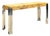 Vintage Laminate Burl Wood and Chrome Console Table For Sale