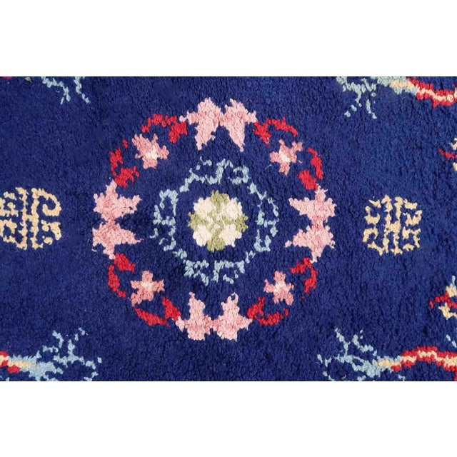 1960s Vintage French Savonnerie Rug 2.9' X 4.5' For Sale - Image 9 of 11