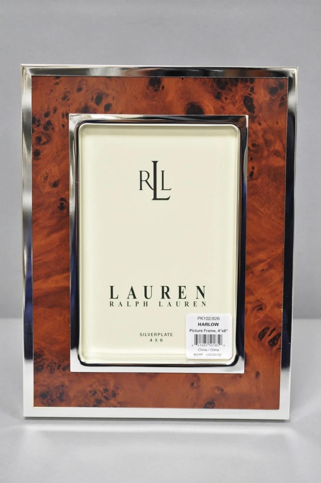 Late 20th Century Lauren Ralph Lauren Harlow Burl Wood & Silver