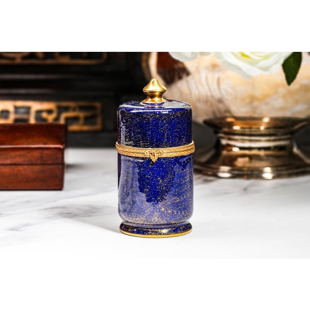 This exquisite vintage Le Tallec Paris porcelain box exemplifies the atelier’s signature artistry and refinement. Hand-...