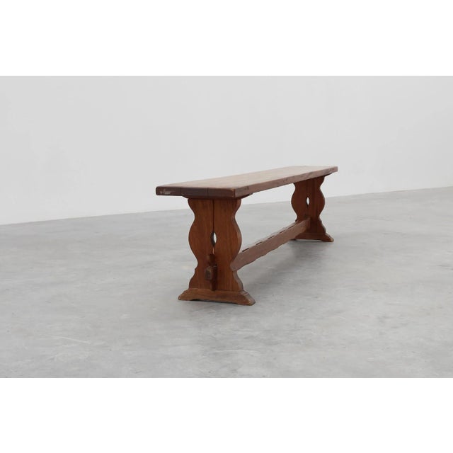 Rustic Oak Bench, France, 1900s For Sale - Image 5 of 13