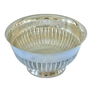 Fine Vintage 1950s Towle Silversmiths Large Silver Footed Bar Tub / Champagne / Punch & Wine Cooler