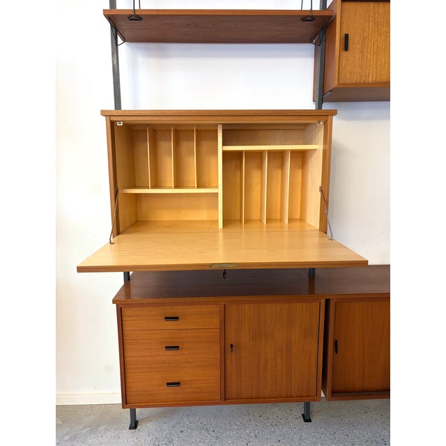 Mid-Century Teak Shelving System by Olof Pira for Pira Sweden, 1960s, Set of 10 For Sale - Image 9 of 14