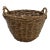 Vintage Large French Woven Grapevine Basket For Sale