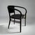 A Vienna Secession period armchair from Austria circa 1910. Designed by Josef Hoffmann and executed in black lacquered...
