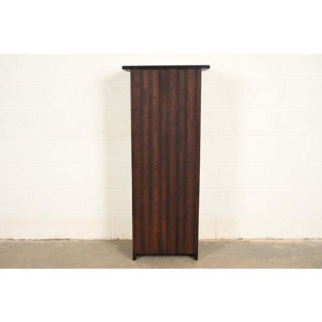 Stickley Brothers Style Antique Mission Oak Arts & Crafts Bookcase or Magazine Rack, Circa 1910 For Sale - Image 11 of 12