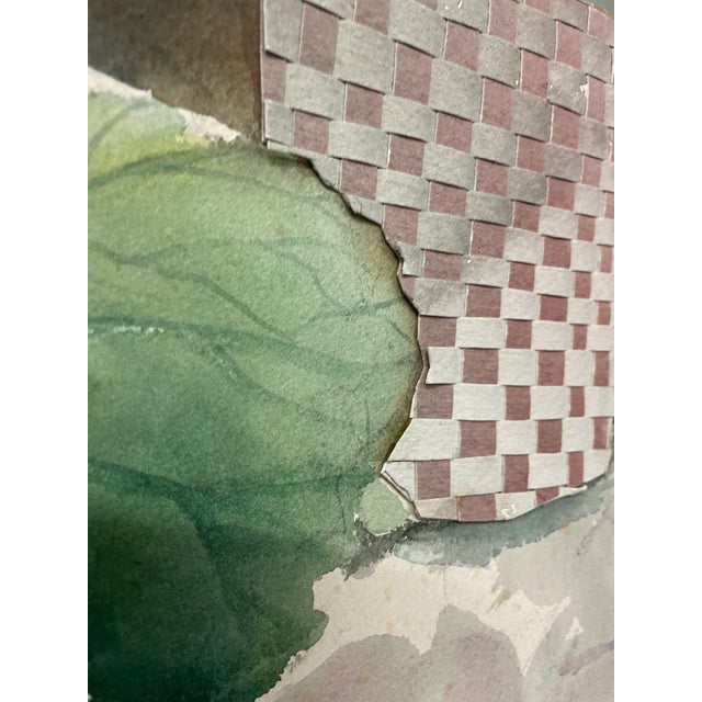 Eloise Gardiner Giles Cabbage and Onion Watercolor With Collage For Sale - Image 4 of 6