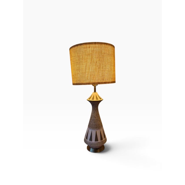 Ceramic 1960s Mid-Century Modern Chalkware Table Lamps by Fine Arts in Plaster - a Pair For Sale - Image 7 of 12