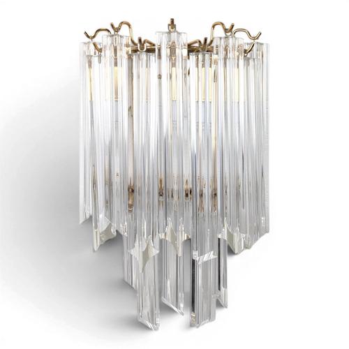 Metal Brass and Murano Glass Wall Lamp by Venini by Novaresi For Sale - Image 7 of 7