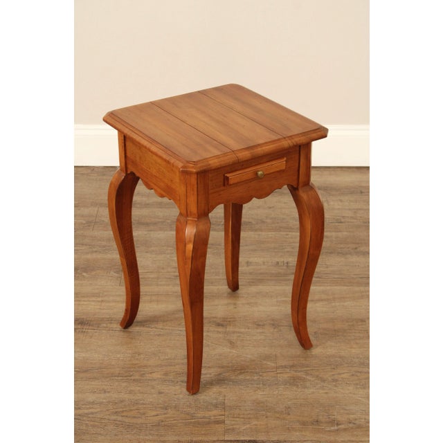 Brown Ethan Allen Country French Style Side Table For Sale - Image 8 of 12