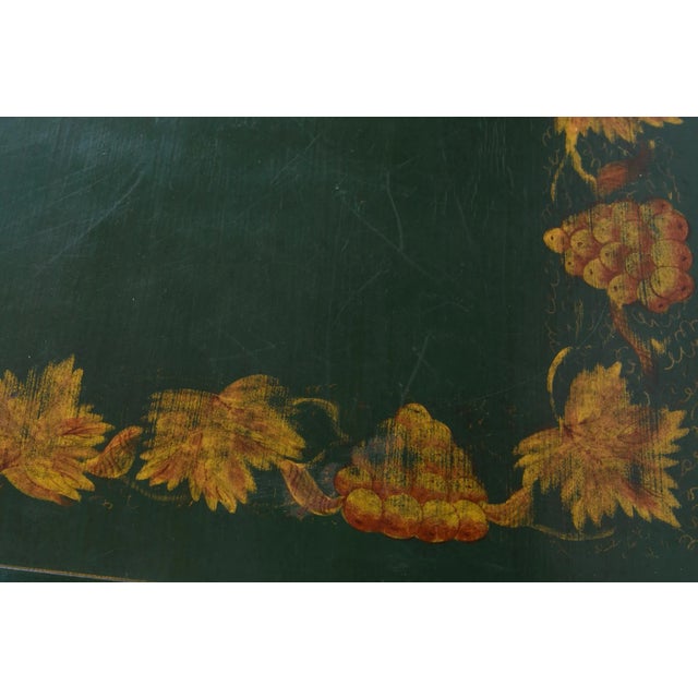 1960s Green Tole Tray Top Coffee Table by Maison Ramsay, France For Sale - Image 5 of 12