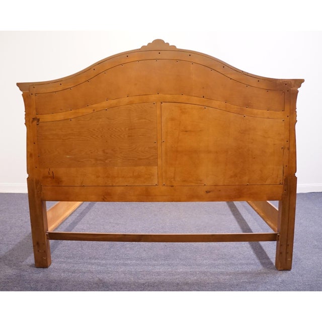 Brown Kevin Charles Cherry Contemporary Traditional Empire Style King Size Bed For Sale - Image 8 of 9