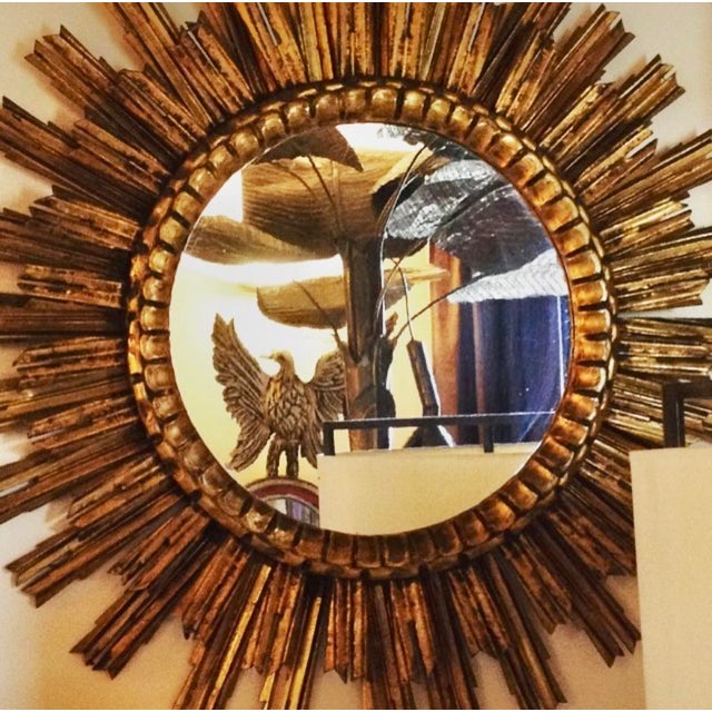 Vintage Sun Mirror, 1850s For Sale - Image 3 of 12