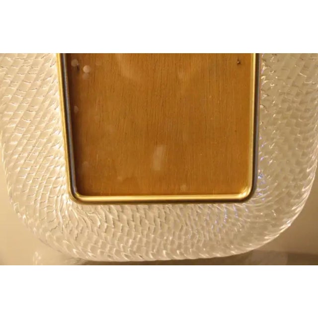 Crystal Twisted Murano Glass and Brass Picture Frame by Barovier E Toso For Sale - Image 9 of 18