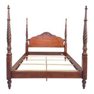 1990s Ethan Allen British Classic King Size Bed For Sale