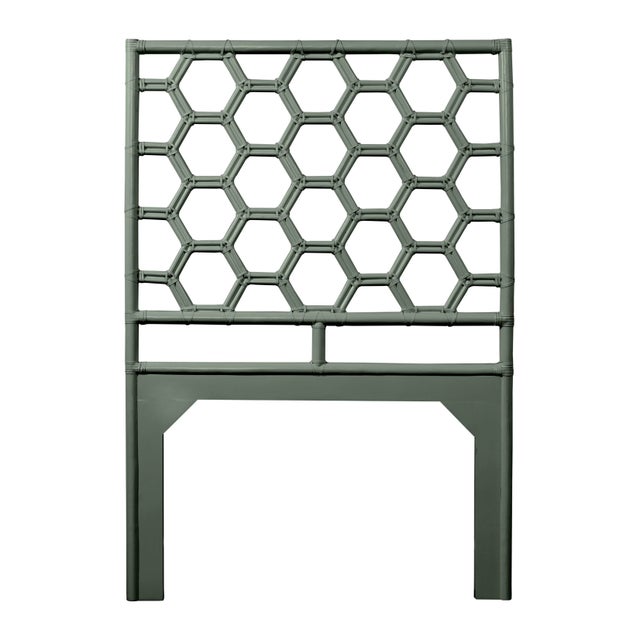 Coastal Honeycomb Standard Bed Twin Extra Long, Evergreen For Sale - Image 3 of 6