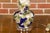 Mid 20th Century French Porcelain Bulbous Table Lamp with Floral Décor on Lucite Base For Sale - Image 12 of 12