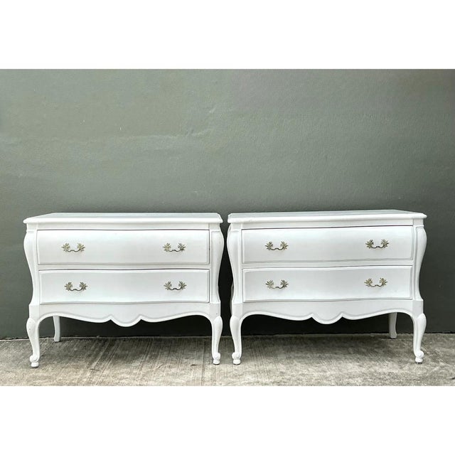 Vintage White French Provincial Nightstands - Pair For Sale - Image 11 of 12