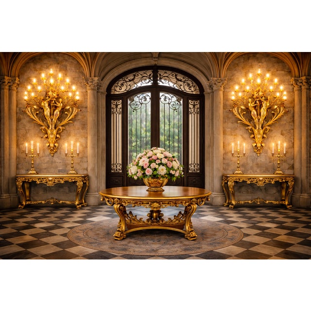 20thC French Bronze Louis XVI Gilt Wall Lamps Sconces Pair For Sale - Image 9 of 9