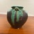 Ceramic Vintage Oribe Style Studio Pottery Handled Vessel With Emerald Green Drip Glaze For Sale - Image 7 of 10