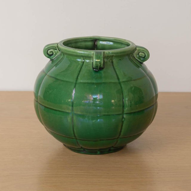 1960s French Green Ceramic Vase For Sale In Los Angeles - Image 6 of 11